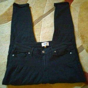 Paige Ultra Skinny Black Overdyed Jeans 30